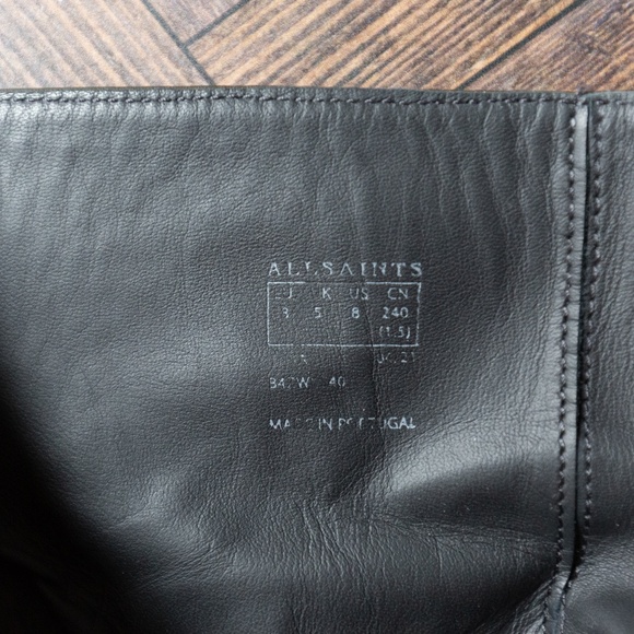 ALL SAINTS Thea Leather Zip Platform Ankle Boots, Green, Size US 7.5/8 (EU 38) - Picture 11 of 15